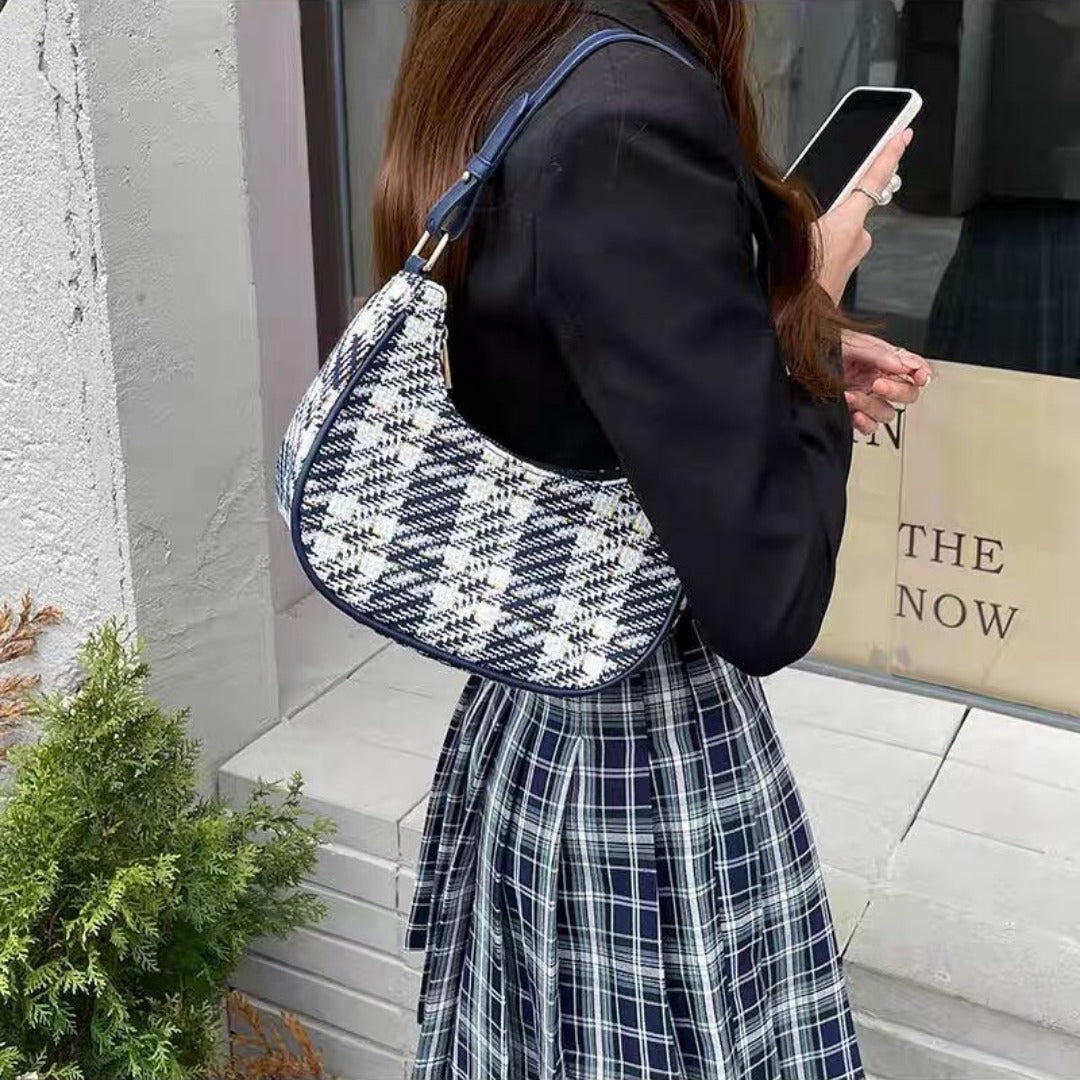 The Cortina Plaid Shoulder Bag