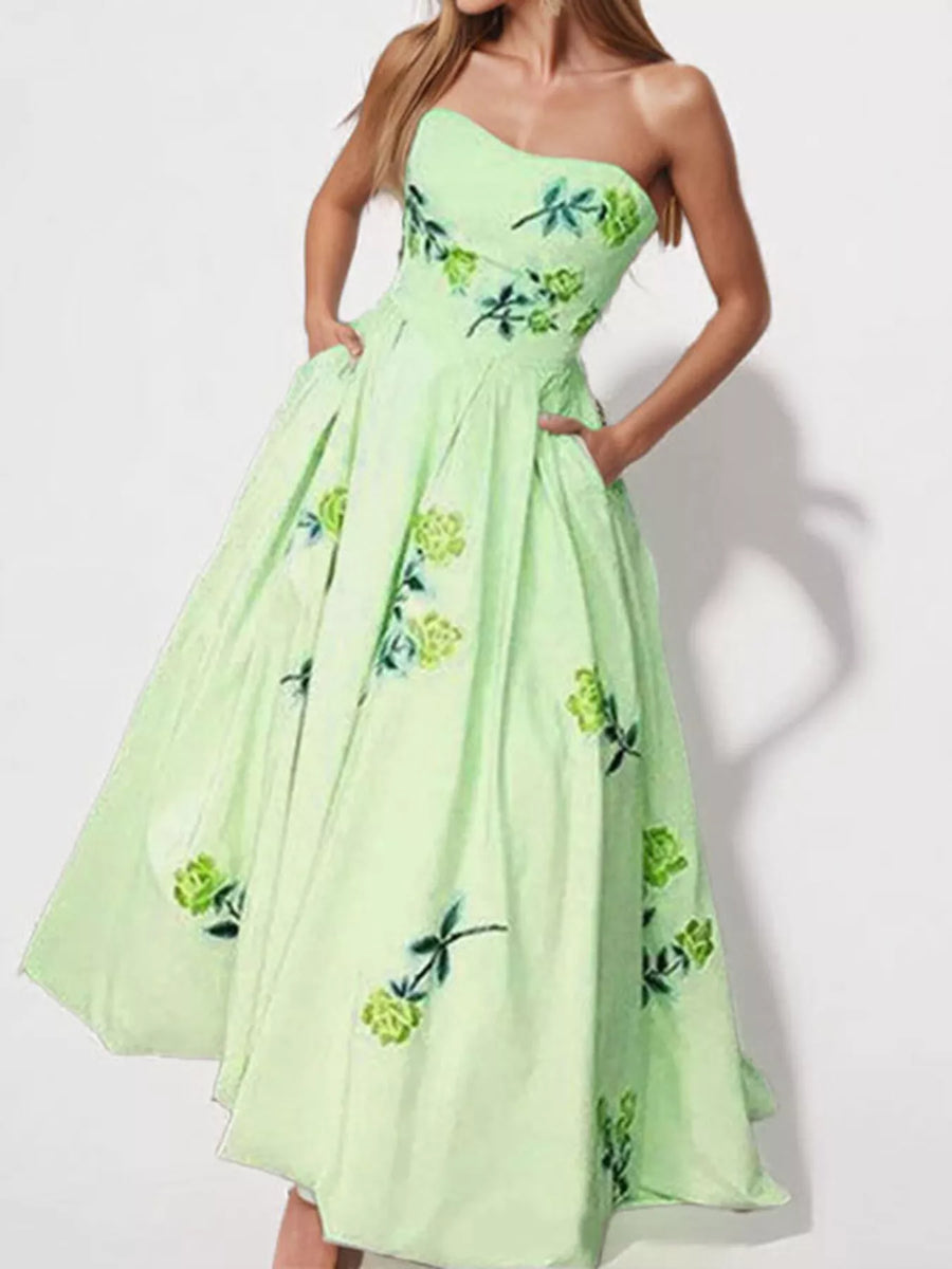 The Limone Garden Maxi Dress