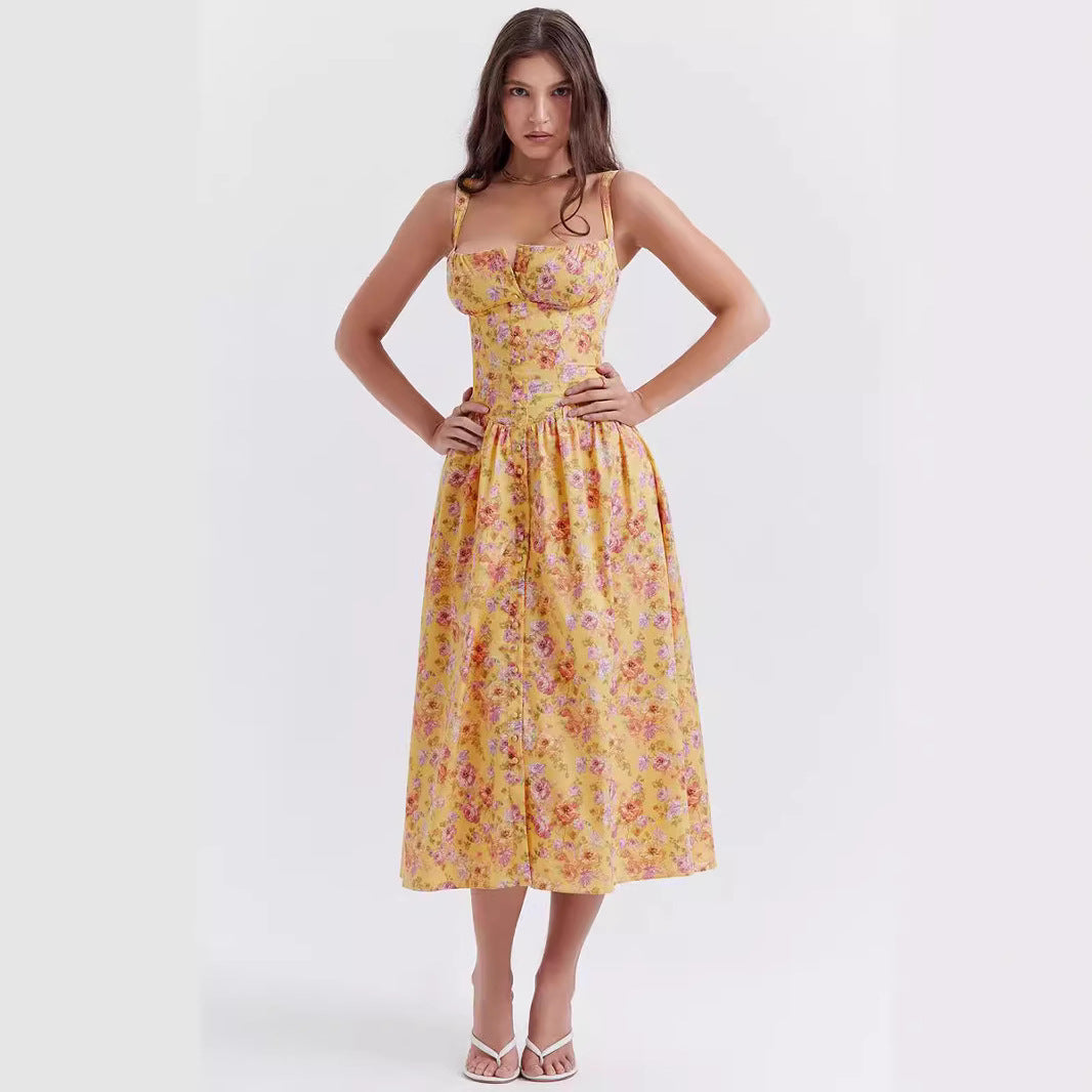 The Saint-Tropez Halter Midi Dress