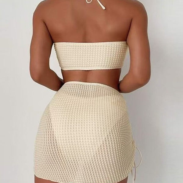The Capri Crochet Three-Piece Swim Set