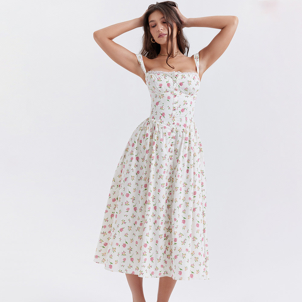 The Saint-Tropez Halter Midi Dress