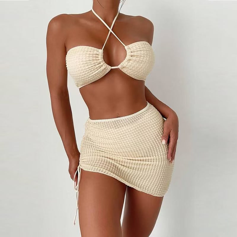 The Capri Crochet Three-Piece Swim Set