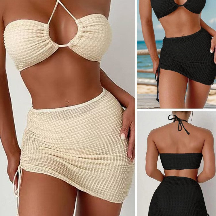 The Capri Crochet Three-Piece Swim Set
