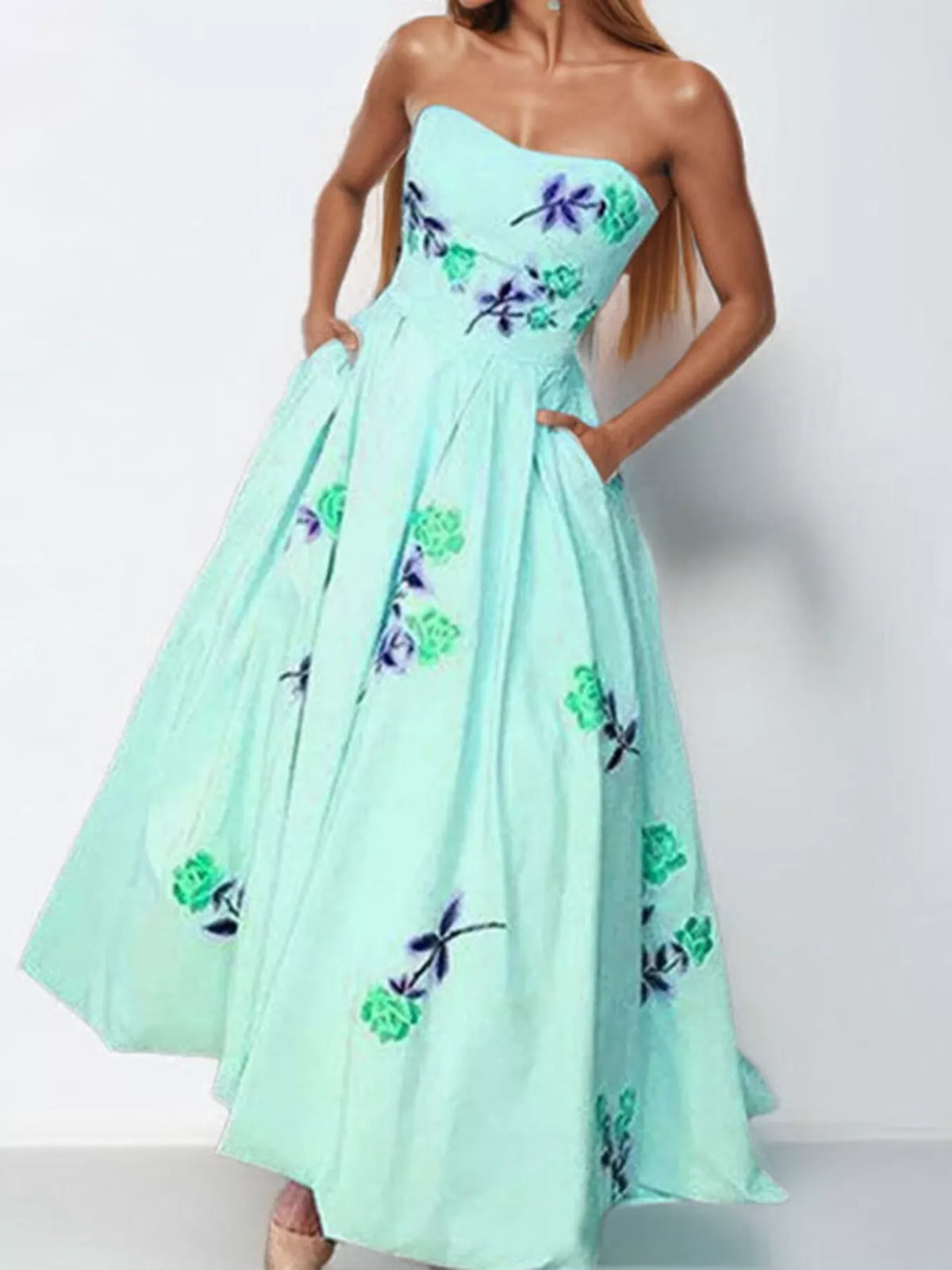 The Limone Garden Maxi Dress